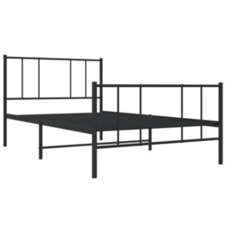 Berkfield Metal Bed Frame With Headboard And Footboard Black 107X203 Cm - thumbnail 5