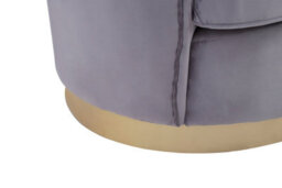 Orsina 3 Seat Pleated Grey Velvet Sofa - thumbnail 4