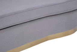 Orsina 3 Seat Pleated Grey Velvet Sofa - thumbnail 2