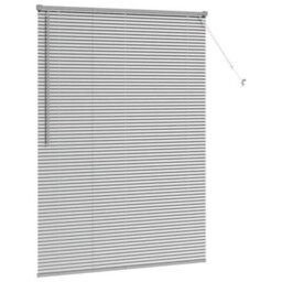 Berkfield Window Blind With Curtains Manual Silver Aluminium - thumbnail 5