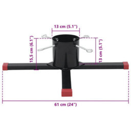 Berkfield Christmas Tree Stand Black 61X61X15.5 Cm - thumbnail 9