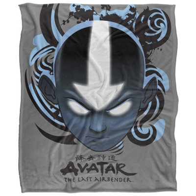 Avatar: The Last Airbender Silky Kanji Supersoft Blanket Grey/blue/black (One Size) - image 1