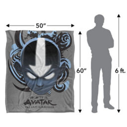 Avatar: The Last Airbender Silky Kanji Supersoft Blanket Grey/blue/black (One Size) - thumbnail 5