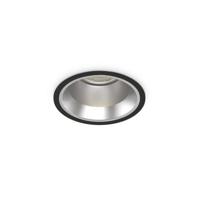 Ideal Lux Off Round Recessed Downlight Black 11Cm 4000K