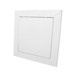White Polypropylene Access Panel Door 250mm X 250mm, Hinged Removable, No Lock - thumbnail 3