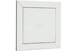 White Polypropylene Access Panel Door 250mm X 250mm, Hinged Removable, No Lock - thumbnail 2