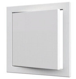 White Polypropylene Access Panel Door 250mm X 250mm, Hinged Removable, No Lock - thumbnail 1