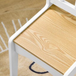 Sobuy Kmb60-Nw, Kids Desk And Chair Set Kids Study Table And Chair Set With 2 Storage Shelves And Paper Roll Holder - thumbnail 5