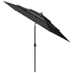 Walplus 3-Tier Garden Parasol With Aluminium Pole Anthracite 3 M - thumbnail 2