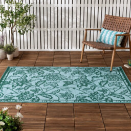 furn. Furn Anemone Woven Outdoor Rug, Teal/mineral, 120 X 180Cm - thumbnail 7