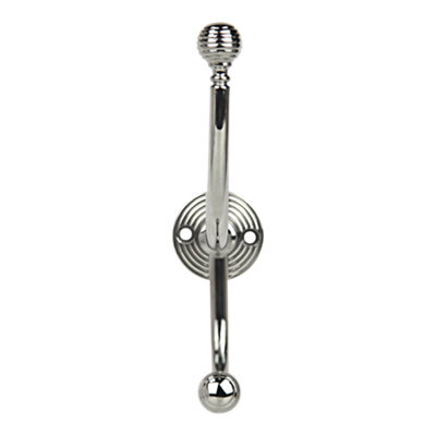 GoodHome Beehive Chrome Effect Zinc Alloy Wall-Mounted Hat & Coat Hook (H)153mm (D)36mm - image 1