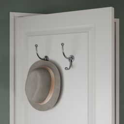 GoodHome Beehive Chrome Effect Zinc Alloy Wall-Mounted Hat & Coat Hook (H)153mm (D)36mm - thumbnail 4