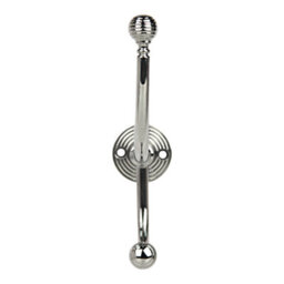 GoodHome Beehive Chrome Effect Zinc Alloy Wall-Mounted Hat & Coat Hook (H)153mm (D)36mm