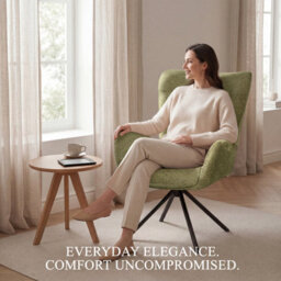 Sonara Modern Swivel Accent Chair Stylish Upholstered Seat Set Of 1 - thumbnail 4