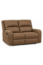 Loft Home Celestine Tan 2 Seater Fabric Manual Recliner Sofa - thumbnail 2