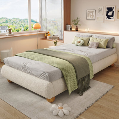 Matteo Beige Velvet Upholstered Single Bed Frame 90X190Cm - Sturdy, Modern Design With Easy Assembly - image 1