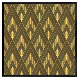 "Andrew Lee Black & Gold Striped Triangles (Picutre Frame) / 20X20"" / Brown" - thumbnail 7