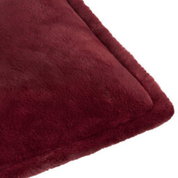 furn. Furn Kallu Faux Fur Feather Filled Cushion, Berry, 55 X 55Cm - thumbnail 3