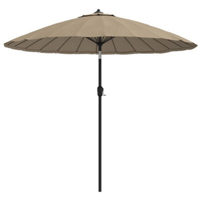 Berkfield Outdoor Parasol With Aluminium Pole 270 Cm Taupe - image 1