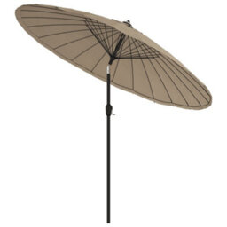 Berkfield Outdoor Parasol With Aluminium Pole 270 Cm Taupe - thumbnail 2