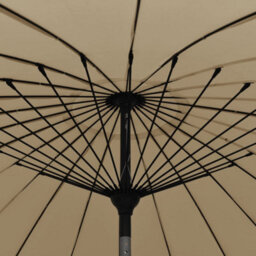 Berkfield Outdoor Parasol With Aluminium Pole 270 Cm Taupe - thumbnail 4
