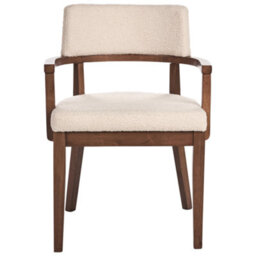 Beliani Set Of 2 Dining Chairs Dalbo Boucle Brown/ Light Beige - thumbnail 6