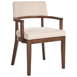 Beliani Set Of 2 Dining Chairs Dalbo Boucle Brown/ Light Beige - thumbnail 5
