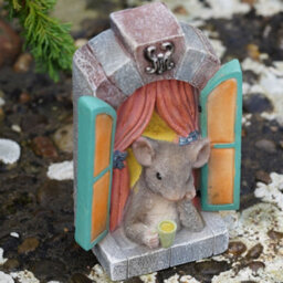 Burgess Mouse In Window Resin Statue Home Garden Door Mice Sculpture Outdoor Ornament Decoration British Hanging Animal Gift - thumbnail 6