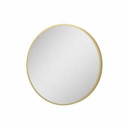 Aveli 600 X 600mm Brushed Brass Wall Mounted Bathroom Mirror Framed Round Design - thumbnail 3