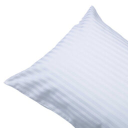 Belledorm 540 Thread Count Satin Stripe Housewife Pillowcases (Pair) White (One Size) - thumbnail 2