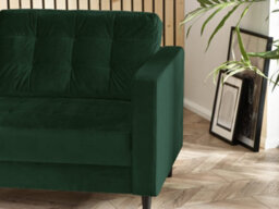 Furniturebox Jenna 3 Seater Emerald Green Velvet Sofa With Solid Wood Frame - thumbnail 5