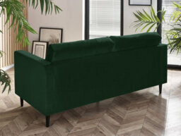 Furniturebox Jenna 3 Seater Emerald Green Velvet Sofa With Solid Wood Frame - thumbnail 3