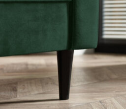 Furniturebox Jenna 3 Seater Emerald Green Velvet Sofa With Solid Wood Frame - thumbnail 6