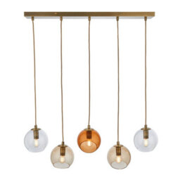 Pagazzi Lighting Pagazzi Branco 5 Light Antique Brass Pendant Bar - thumbnail 6