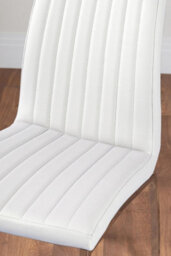 Furniturebox Uk Novara White High Gloss Round Dining Table & 4 White Isco Chairs - thumbnail 9