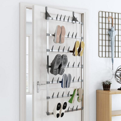 Berkfield Hanging Shoe Rack Silver 66X13X139 Cm - image 1