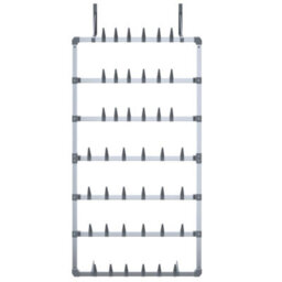 Berkfield Hanging Shoe Rack Silver 66X13X139 Cm - thumbnail 3