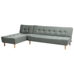 Beliani Modular Corner Sofa Bed 4 Seater Alsten Fabric Green Right Hand - thumbnail 5