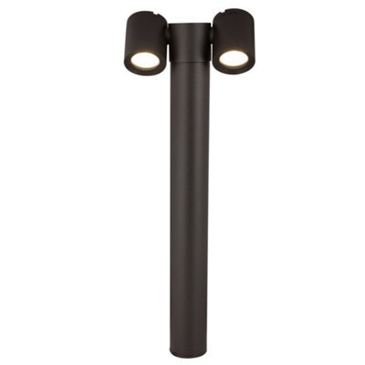 Luminosa Lighting Luminosa Wall Street Outdoor Floor Bollard Lighting Black, 2 Light Ip54, Gu10 - image 1