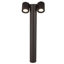 Luminosa Lighting Luminosa Wall Street Outdoor Floor Bollard Lighting Black, 2 Light Ip54, Gu10 - thumbnail 3