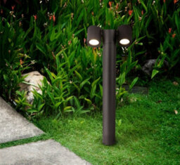 Luminosa Lighting Luminosa Wall Street Outdoor Floor Bollard Lighting Black, 2 Light Ip54, Gu10 - thumbnail 2