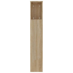 Berkfield Headboard Cabinet Sonoma Oak 220X18.5X104.5 Cm - thumbnail 5
