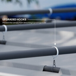 Outsunny 3 X 3(M) Garden Pergola With Retractable Roof, Upf30+, Grey - thumbnail 5