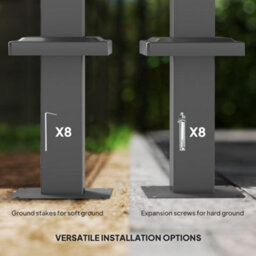 Outsunny 3 X 3(M) Garden Pergola With Retractable Roof, Upf30+, Grey - thumbnail 7