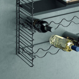 Metaltex Tomado Book Shelves And Wine Rack - Black - thumbnail 3