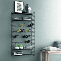 Metaltex Tomado Book Shelves And Wine Rack - Black - thumbnail 4