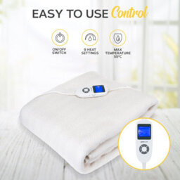 Monhouse Premium Fleece Electric Blanket - Heated Under Blanket, 9 Heat Settings, Fitted Heated Mattress Cover - Single 90X190Cm - thumbnail 3