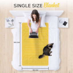 Monhouse Premium Fleece Electric Blanket - Heated Under Blanket, 9 Heat Settings, Fitted Heated Mattress Cover - Single 90X190Cm - thumbnail 8
