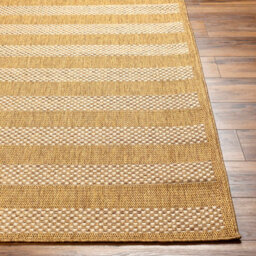 Livabliss Pismo Beach-Modern Brown Tan Yellow Striped In- & Outdoor Jute-Look Rug 160 X 213 Cm Easy Care, Non Shedding - thumbnail 5