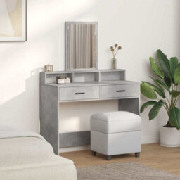 Walplus Dressing Table Concrete Grey 100 X 41 X 140 Cm Engineered Wood - thumbnail 4